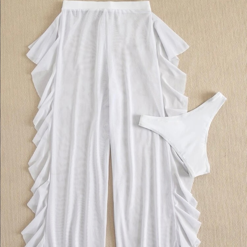 Ruffle Trim Coverup Pants (Panty not Included)